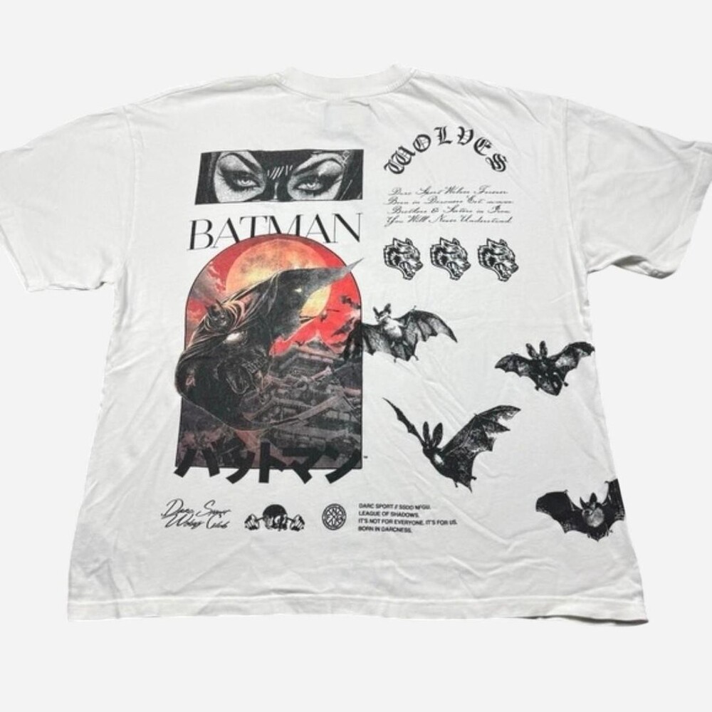 DARC SPORT X BATMAN DARC CAVE "PREMIUM" OVERSIZED TEE IN WHITE, size XL #batman